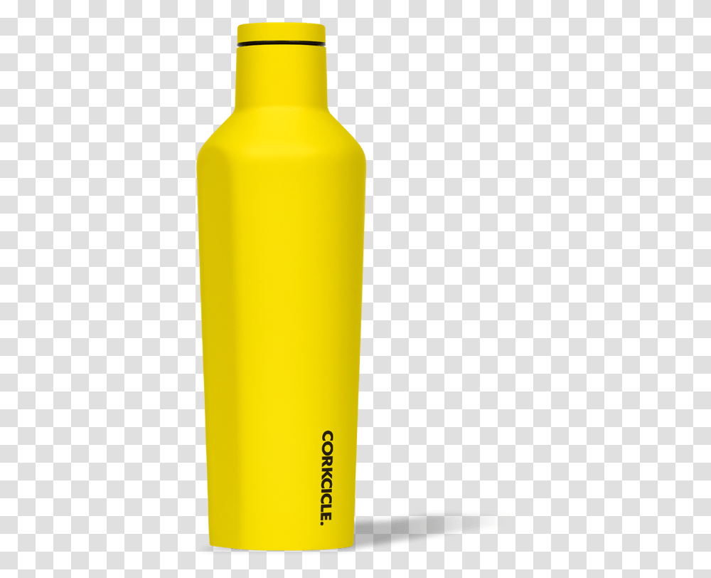 Corkcicle Canteen Neon Yellow, Bottle, Cylinder, Fire Hydrant, Beverage Transparent Png