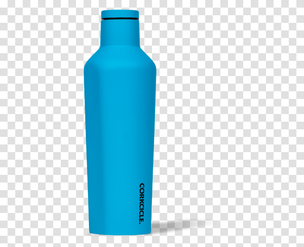 Corkcicle Neon Blue Canteen, Bottle, Water Bottle, Cylinder Transparent Png