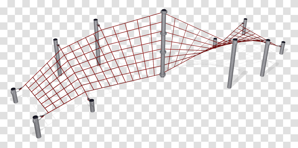 Corkscrew Play Net With Steel Posts Diagramma Napravlennosti Yagi Uda, Basket, Bridge, Building, Shopping Basket Transparent Png