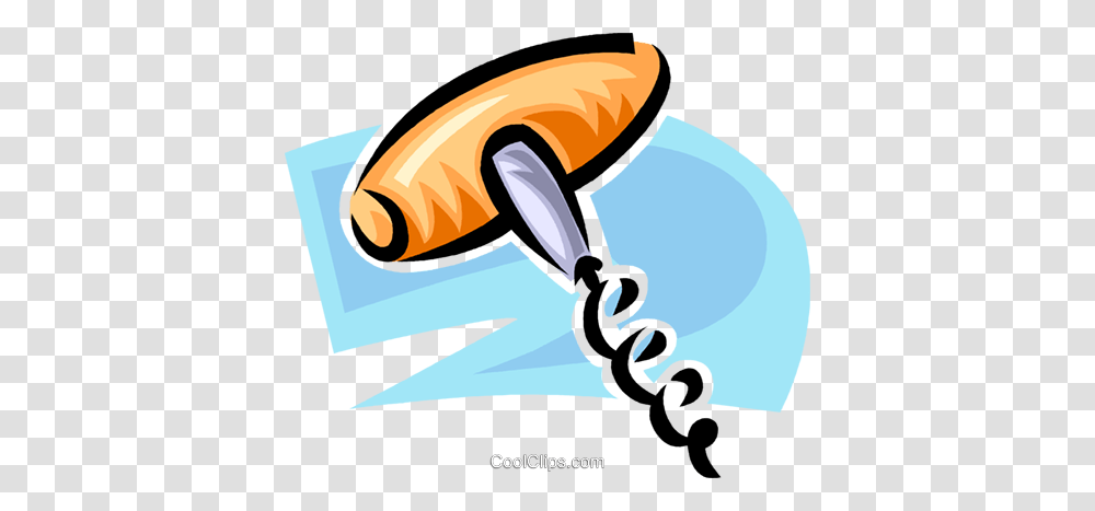 Corkscrew Royalty Free Vector Clip Art Illustration, Spiral, Coil, Chain, Can Opener Transparent Png