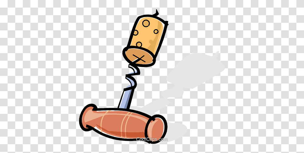 Corkscrew With A Cork Royalty Free Vector Clip Art Illustration, Lawn Mower, Tool, Vehicle, Transportation Transparent Png