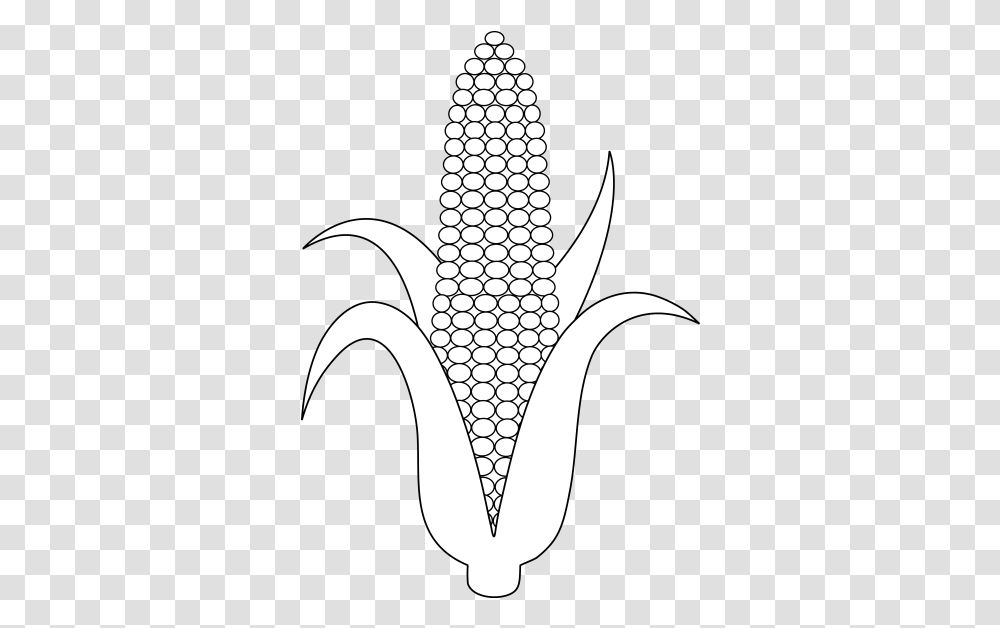 Corn And Vectors For Free Download Clip Art Black And White, Plant, Flower, Blossom, Stencil Transparent Png