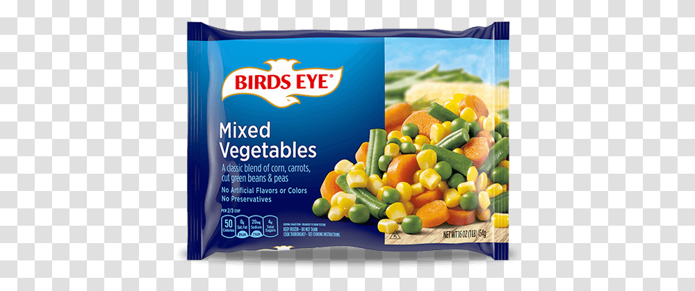 Corn Carrots Green Beans & Peas Mixed Veggies Birds Eye Birds Eye Mixed Veggies, Plant, Food, Snack, Medication Transparent Png