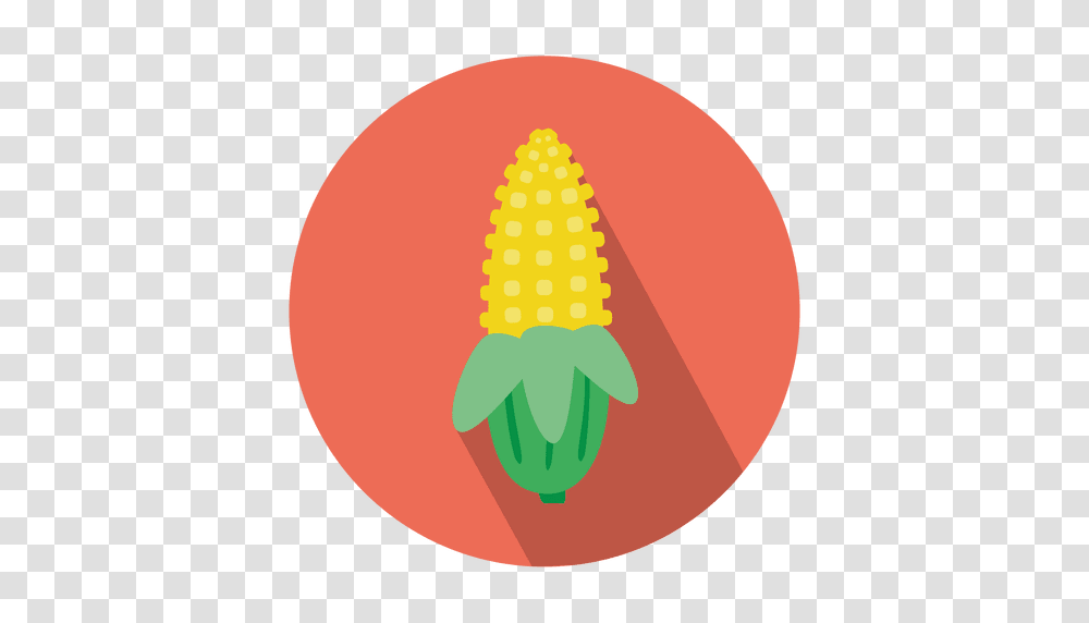 Corn Flat Circle Icon, Plant, Vegetable, Food Transparent Png