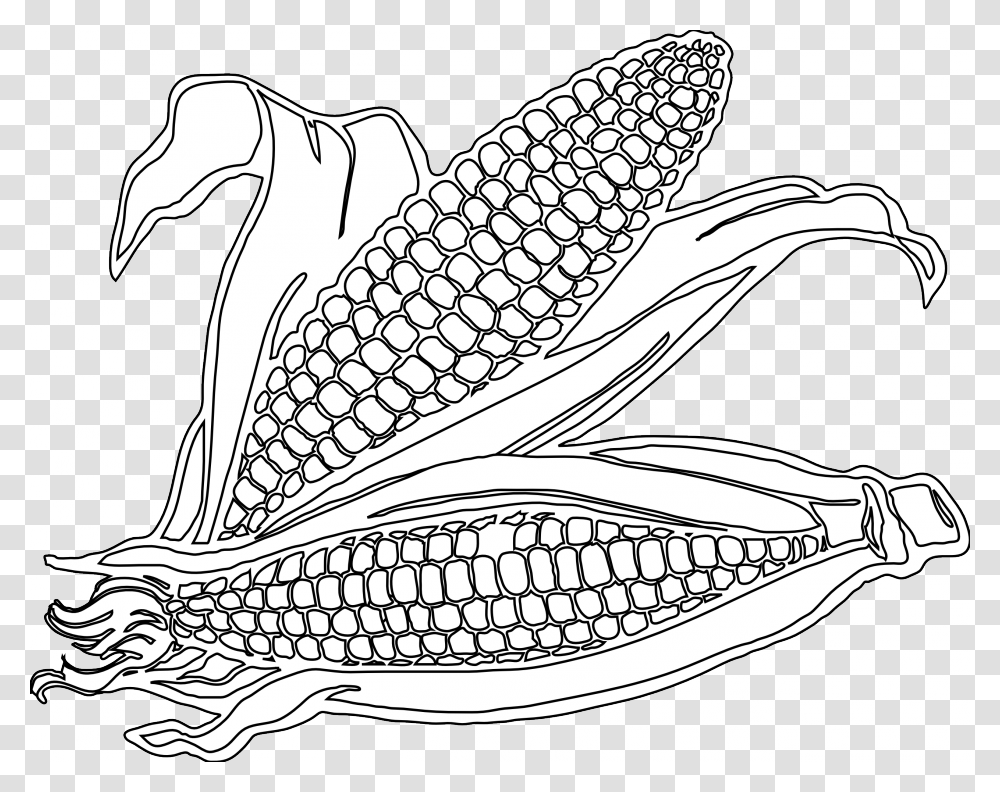 Corn Stalks Corn Picture Black And White, Plant, Vegetable, Food, Fish Transparent Png