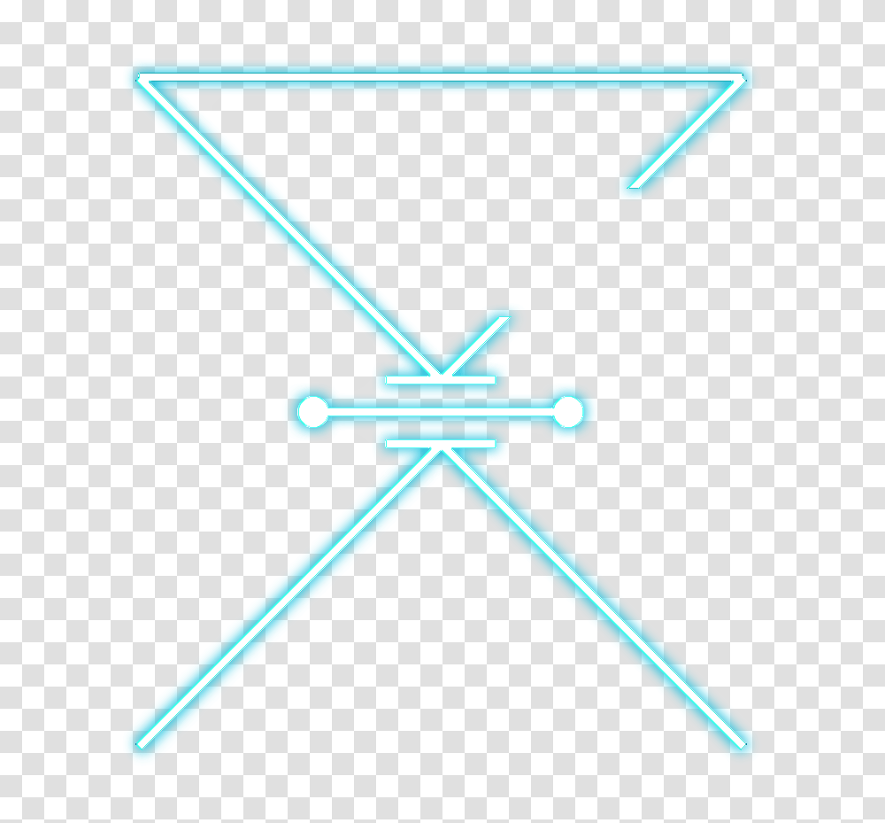 Corn Triangle Lines Geometry Neon Glow Wall Clock, Logo, Trademark, Hammer Transparent Png
