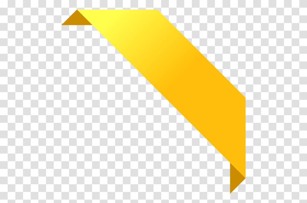 Corner Banner Ribbon Yellow Banner, Lighting Transparent Png