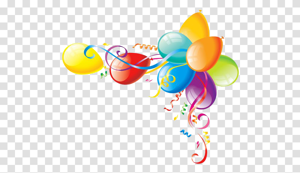 Corner Birthday Balloons, Floral Design, Pattern Transparent Png