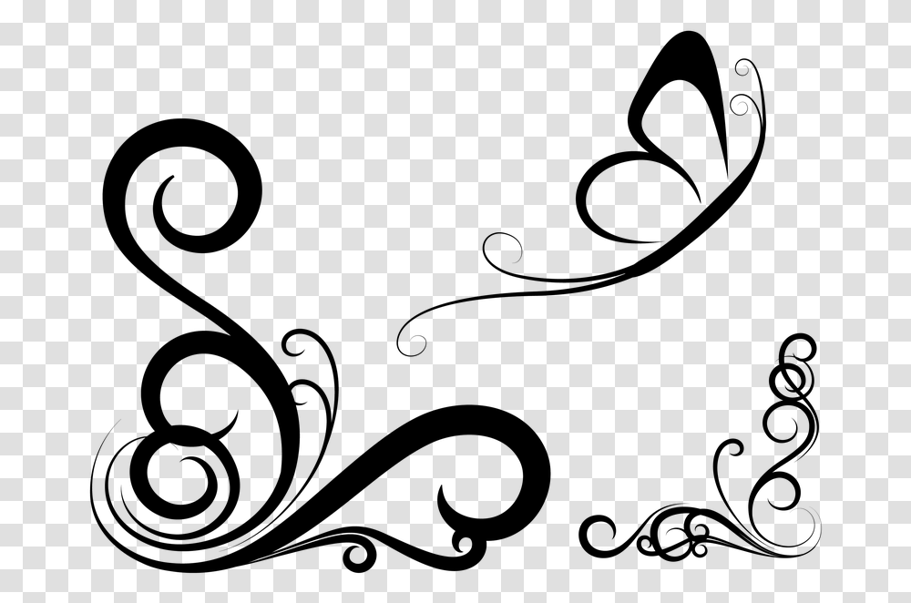 Corner Borders Design Heart Black And White, Gray, World Of Warcraft Transparent Png