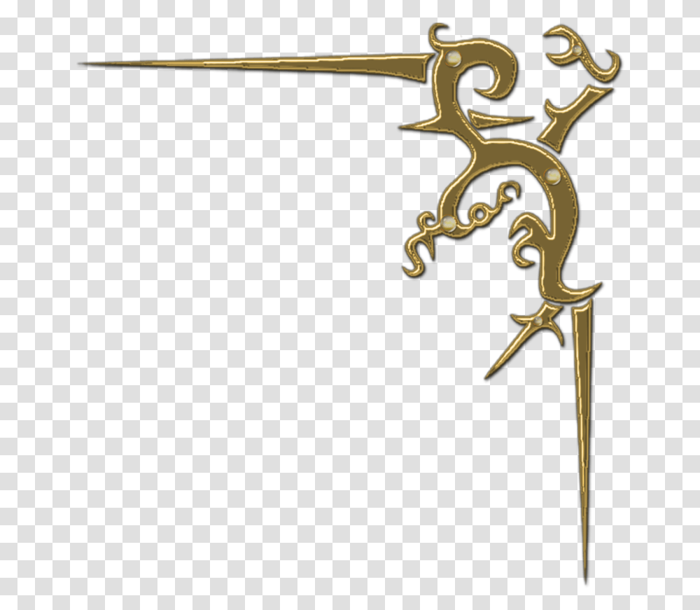 Corner Bracket Golden Brackets, Weapon, Blade, Bow, Sword Transparent Png