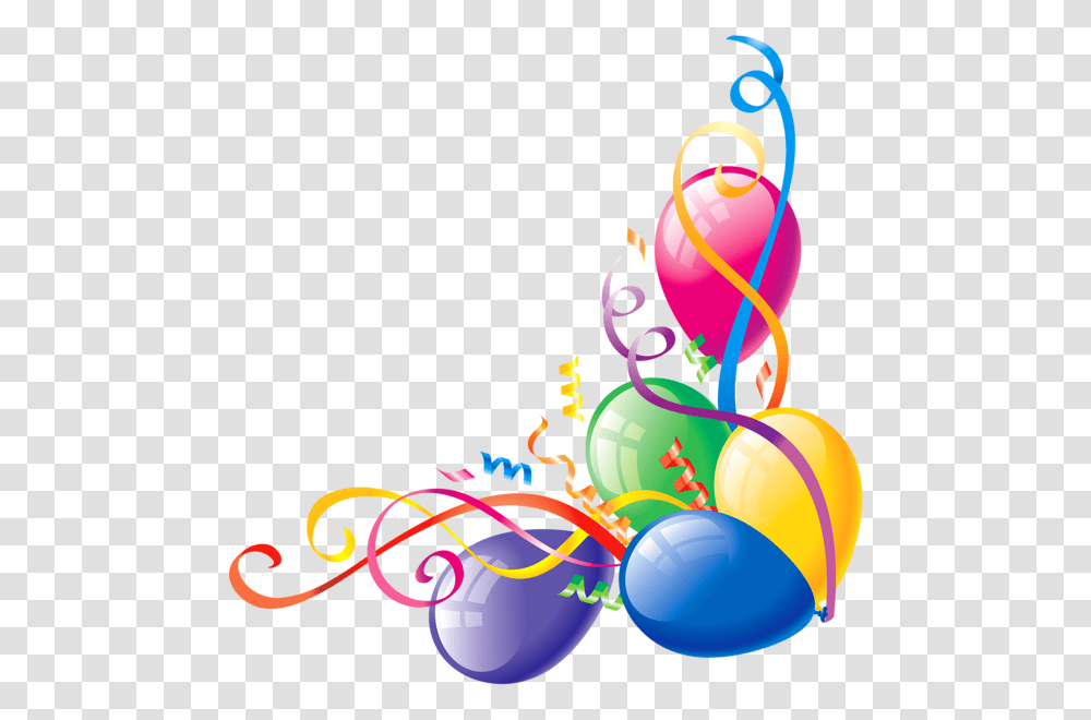 Corner Cornerdesign Rainbow Confetti Streamers Balloon, Pattern, Ornament Transparent Png