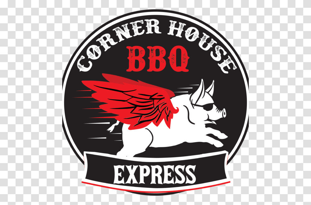 Corner House Bbq Express Logo Emblem, Poster, Advertisement, Label Transparent Png