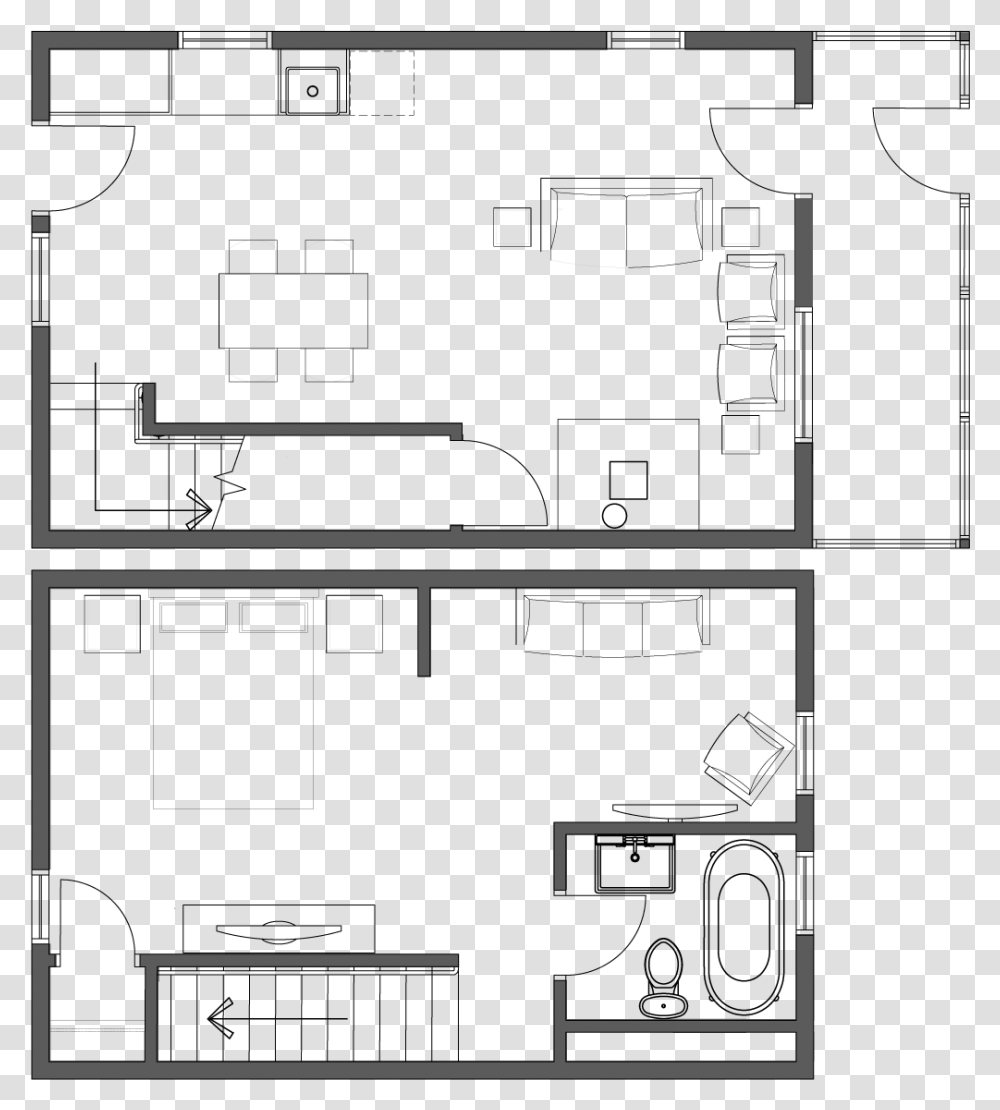 Corner House Floor Plan Floor Plan, Plot, Diagram, Door Transparent Png