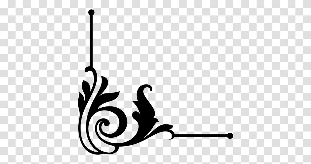 Corner Ornament Vector Image, Gray, World Of Warcraft Transparent Png