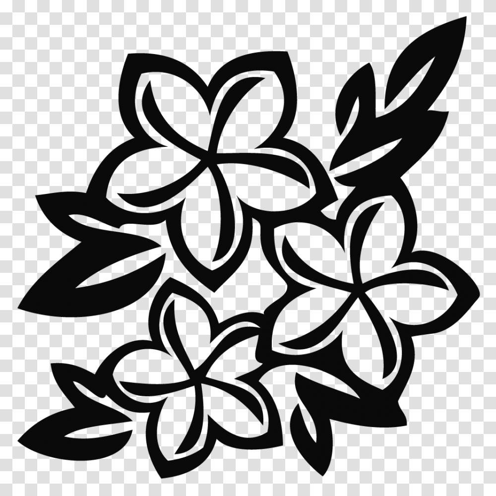 Corner Pattern Flower Black Designs T Shirt Designs Black, Floral Design, Stencil Transparent Png