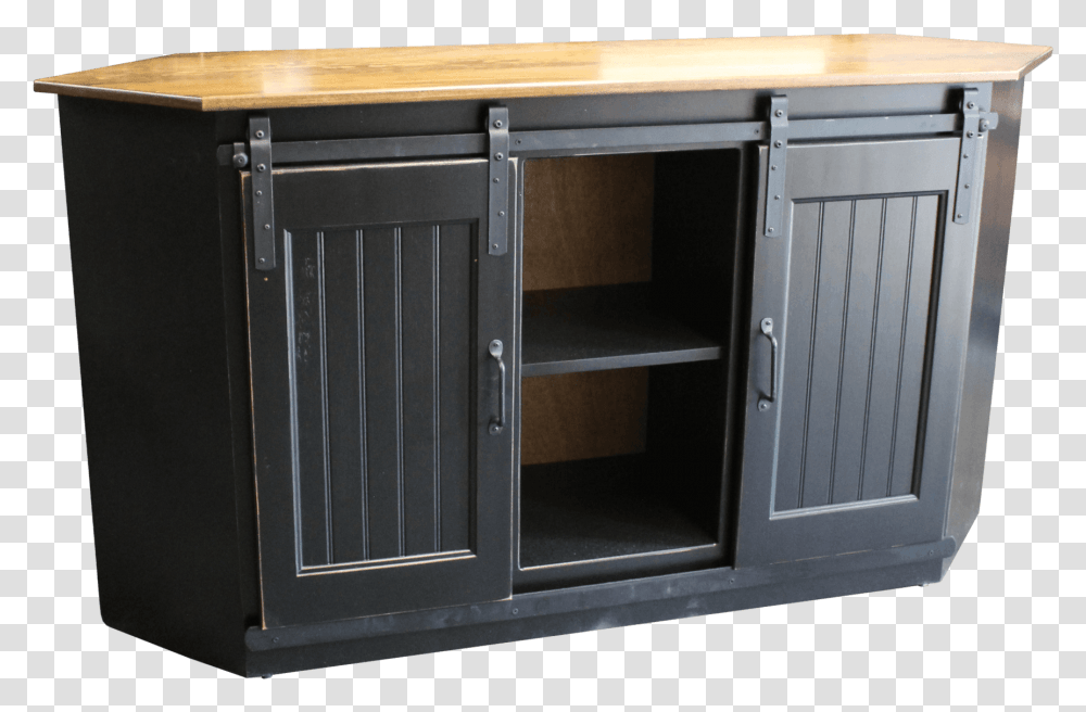 Corner Tv Stand Barn Door, Sideboard, Furniture, Cabinet, Cupboard Transparent Png