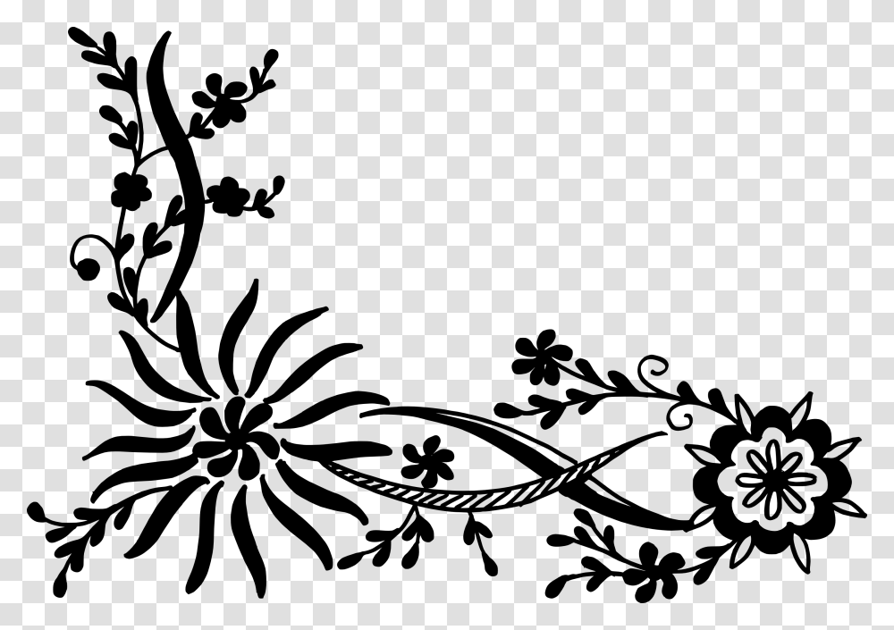 Corner Vector Floral, Floral Design, Pattern Transparent Png