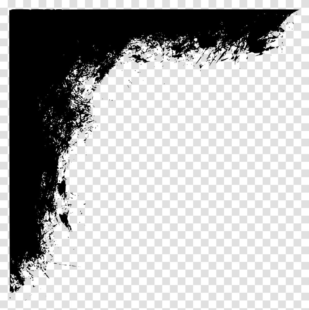 Corners Vector Grunge Monochrome, Stain, Footprint Transparent Png