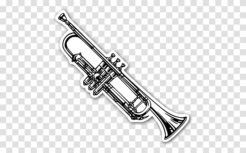 Cornet Trumpet Stickerapp Trumpet Sticker, Horn, Brass Section, Musical Instrument Transparent Png