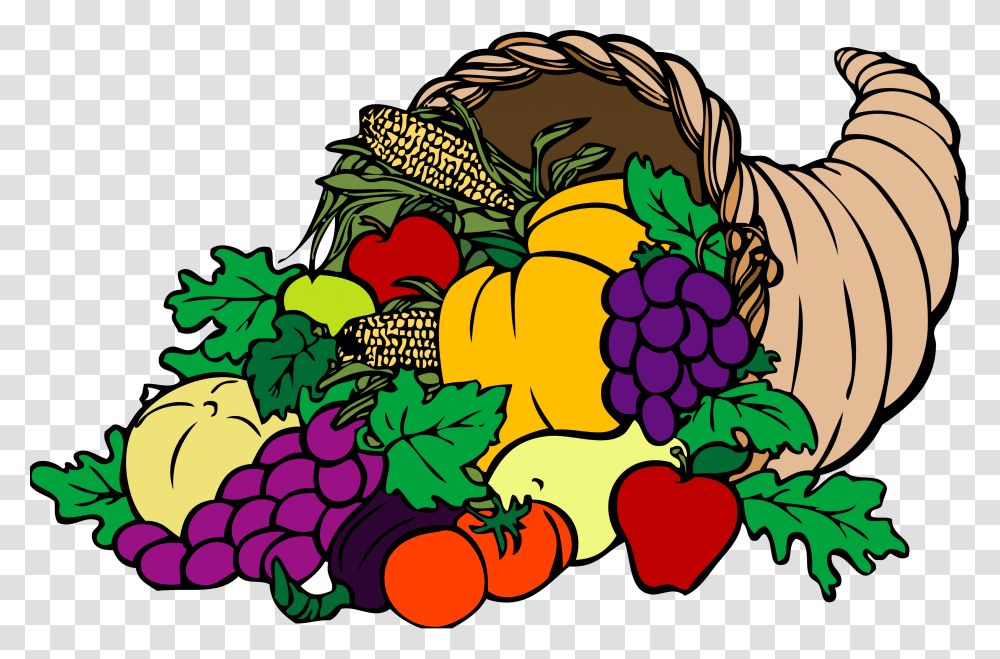 Cornucopia Clip Art Borders Thanksgiving Cornucopia Clipart, Plant, Grapes, Fruit, Food Transparent Png