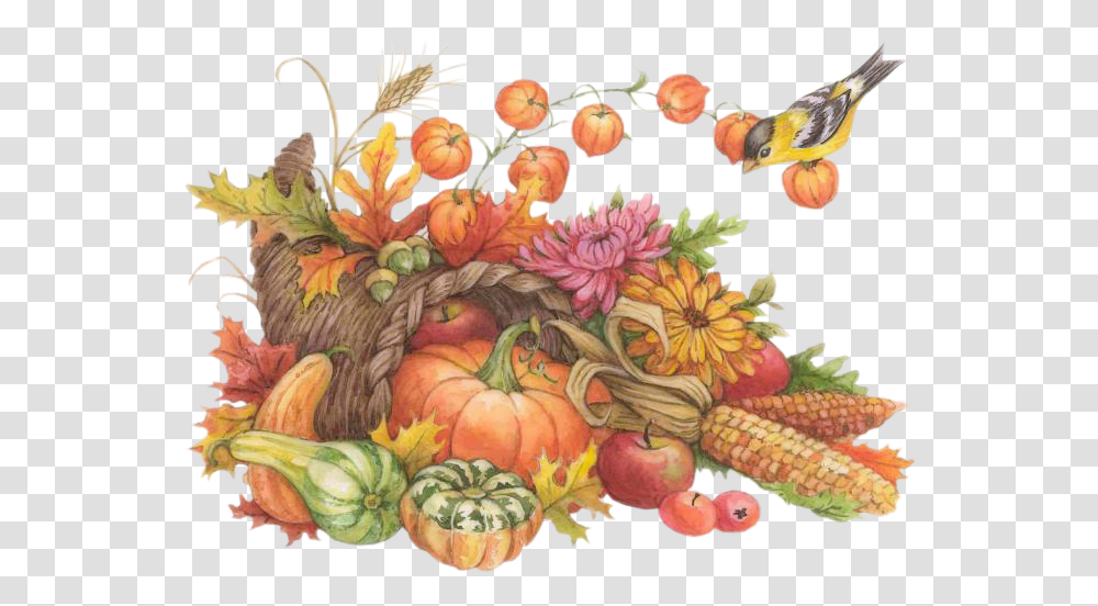 Cornucopia Clipart Service Thanksgiving Watercolor Clip Art, Floral Design, Pattern, Plant Transparent Png