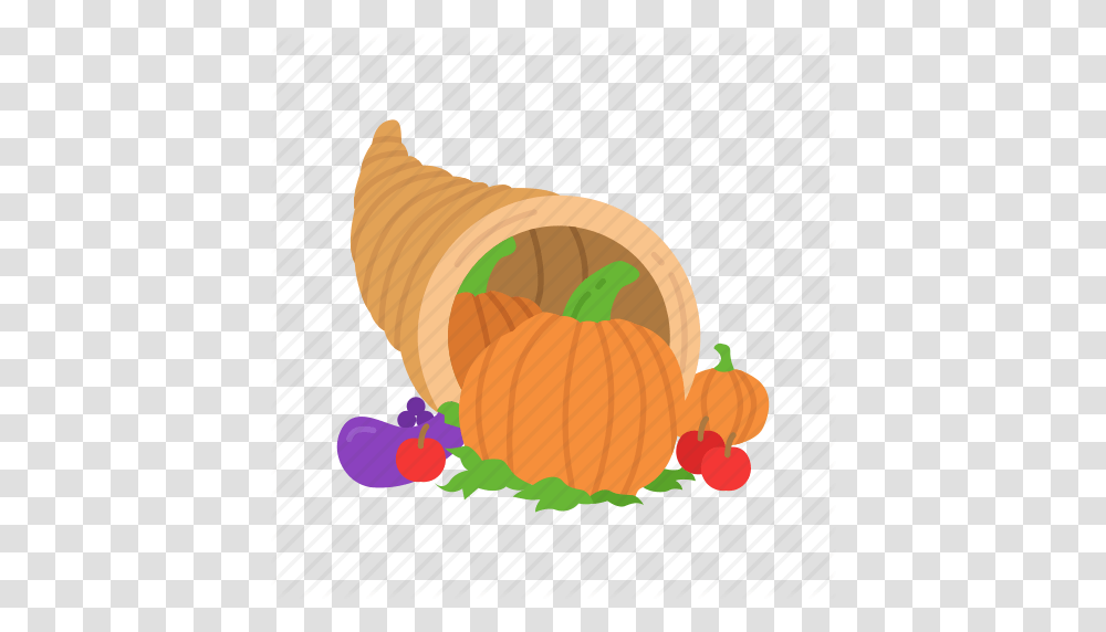 Cornucopia Fruits Holiday Basket Thanksgiving Icon, Plant, Food, Home Decor Transparent Png