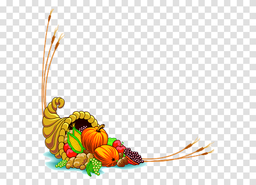 Cornucopia Harvest Thanksgiving Abundance Abundant Thanksgiving Border Images Free, Pattern, Floral Design Transparent Png