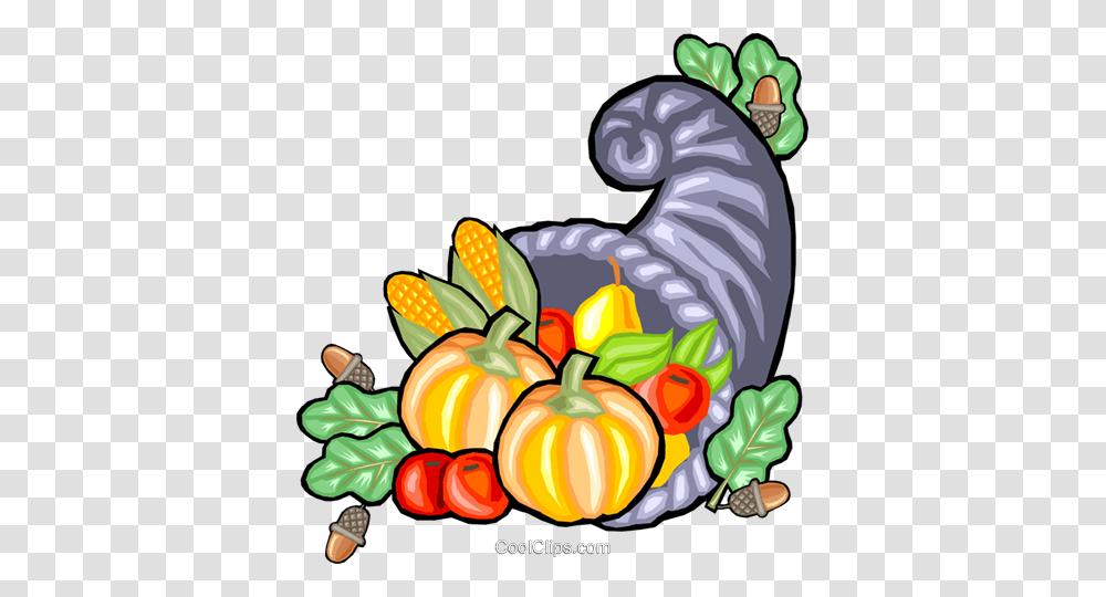 Cornucopia Of Fall Harvest Royalty Free Vector Clip Art, Plant, Food, Doodle Transparent Png