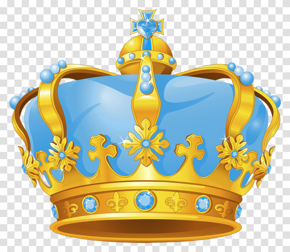 Coroa Azul E Dourada Pink Queen Crown Cartoon, Accessories, Accessory, Jewelry, Gold Transparent Png