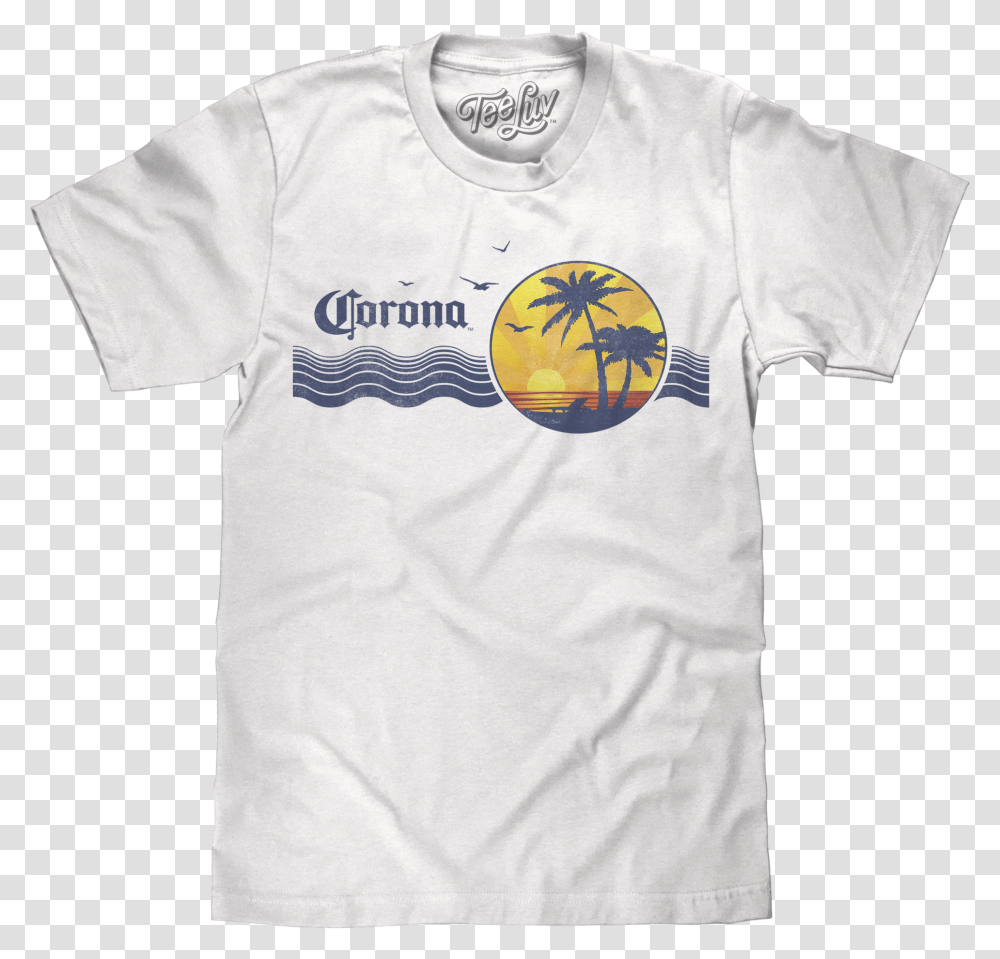 Corona Beer Palm Tree T Shirt White Cinnamon Toast Crunch Shirt, Clothing, Apparel, T-Shirt, Sleeve Transparent Png