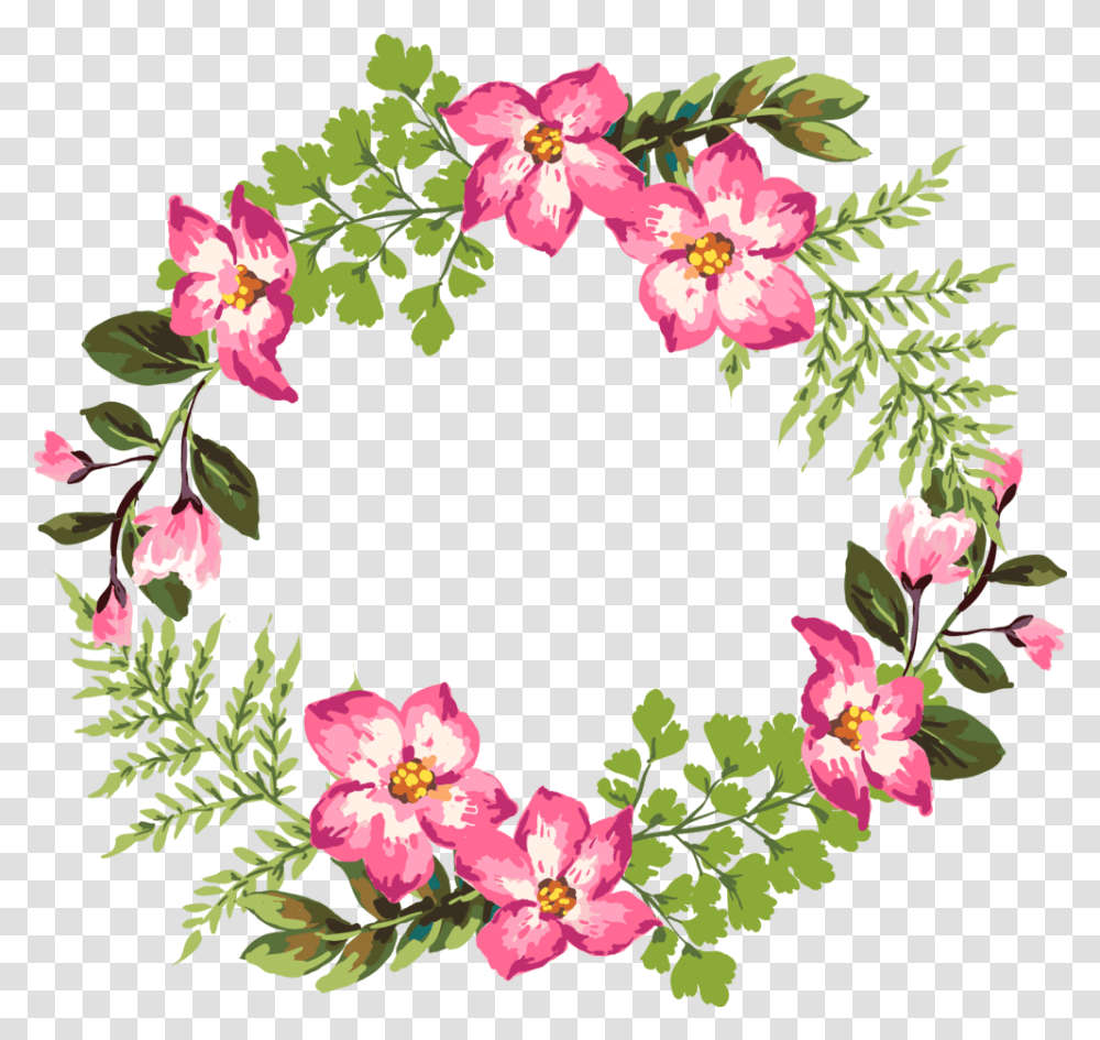 Corona De Flores Tropicales White Flower Wreath Background, Plant, Blossom, Floral Design, Pattern Transparent Png