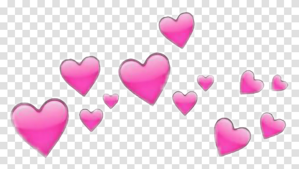 Corona Emoji Corazones Pink Heart Emoji Crown, Cushion, Pillow, Flower, Plant Transparent Png