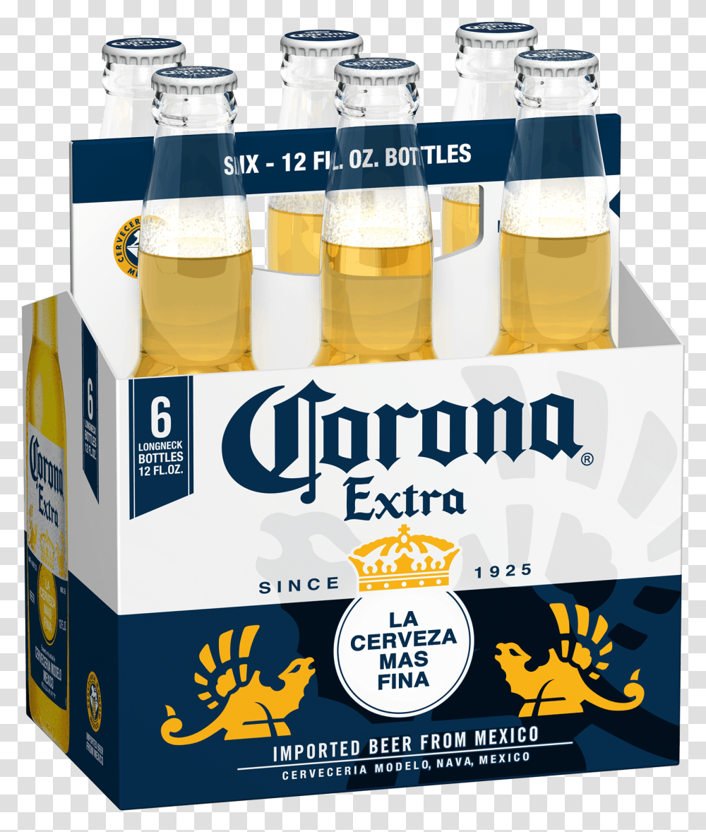 Corona Extra 6 Pack 12 Oz Corona Extra 6 Pack, Beer, Alcohol, Beverage, Drink Transparent Png