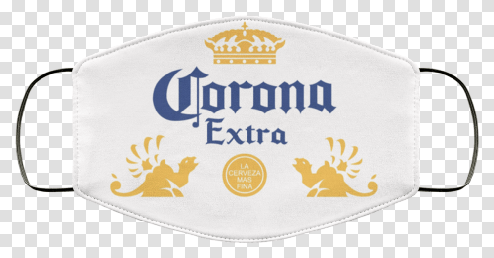 Corona Extra Beer Face Mask Corona Extra, Label, Text, Bib, Baseball Cap Transparent Png