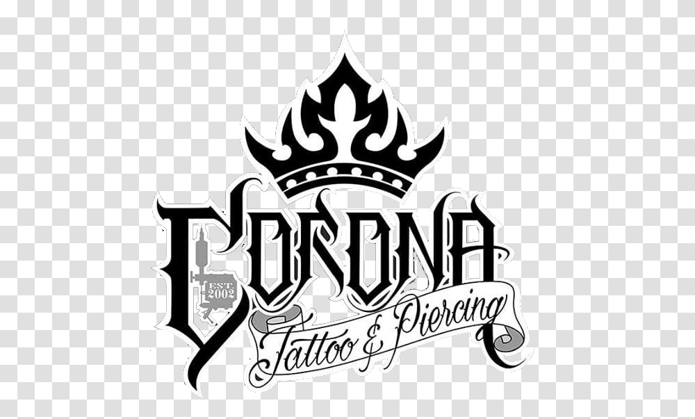 Corona In Tattoo Form, Alphabet, Label Transparent Png