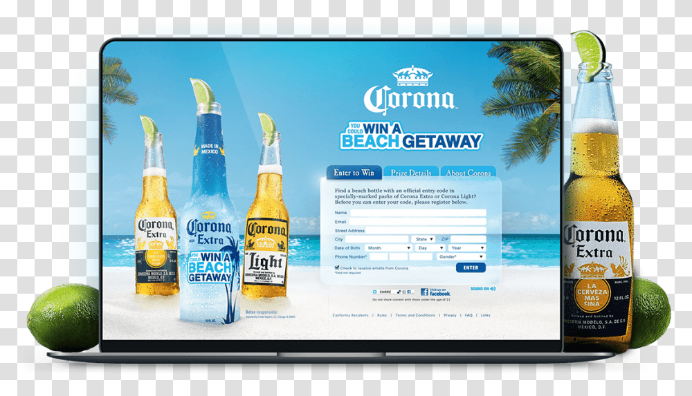 Corona Laptop, Beer, Alcohol, Beverage, Drink Transparent Png
