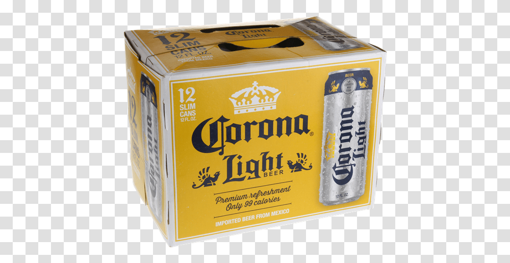 Corona Light Beer 12 Pk Slim Cans Hy Vee Aisles Online Can Or Corona Light, Box, Food, Weapon, Weaponry Transparent Png