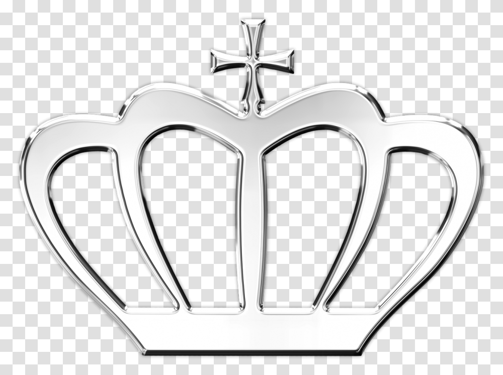 Corona Plata Transparente Reina Rey Brillante Background Silver Crown, Sink Faucet, Accessories, Accessory Transparent Png