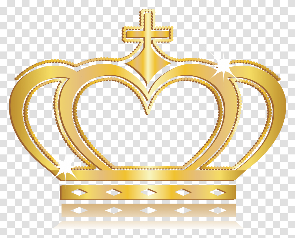 Corona Reina Gold Crown With Cross, Jewelry, Accessories, Accessory, Rug Transparent Png