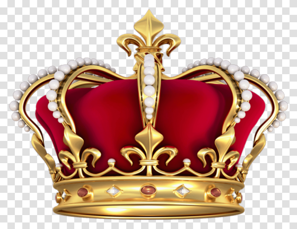 Corona Rey Real King Theking Crown Red Gold King Crown Background, Jewelry, Accessories, Accessory, Birthday Cake Transparent Png