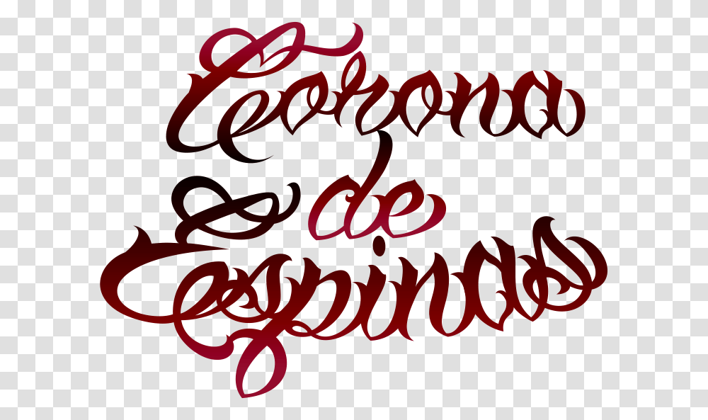 Coronadeespinas Calligraphy, Maroon, Logo Transparent Png
