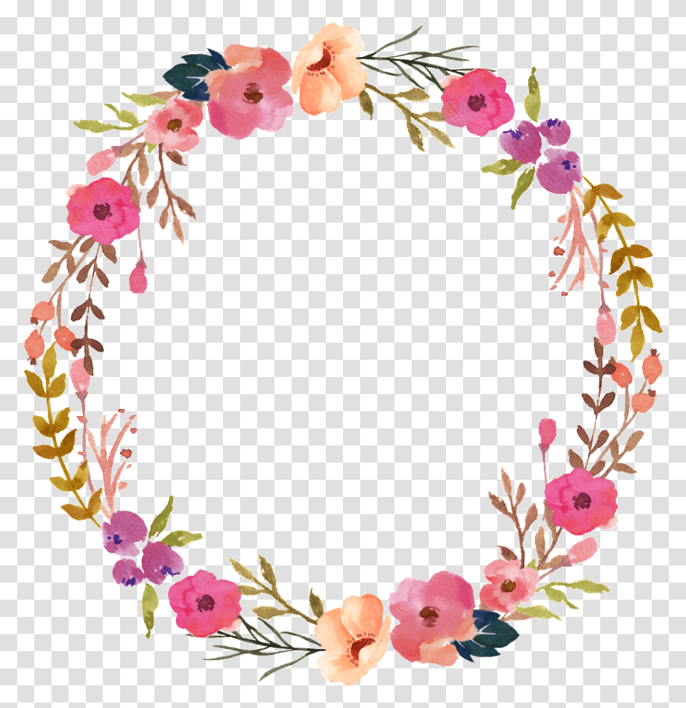 Coronas De Flores Pink Floral Wreath, Floral Design, Pattern Transparent Png