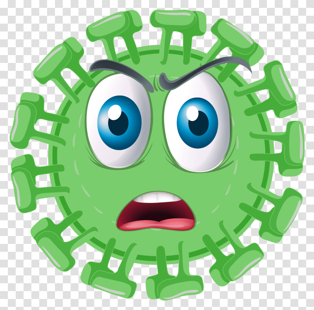 Coronavirus Surprised Emoticon Coronavirus Emoticon, Green, Machine, Plant, Gear Transparent Png