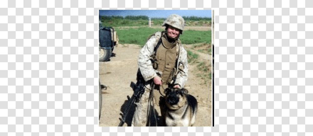 Corporal Megan Leavey Us Marine Corps Purple Heart, Person, Human, Police Dog, Pet Transparent Png