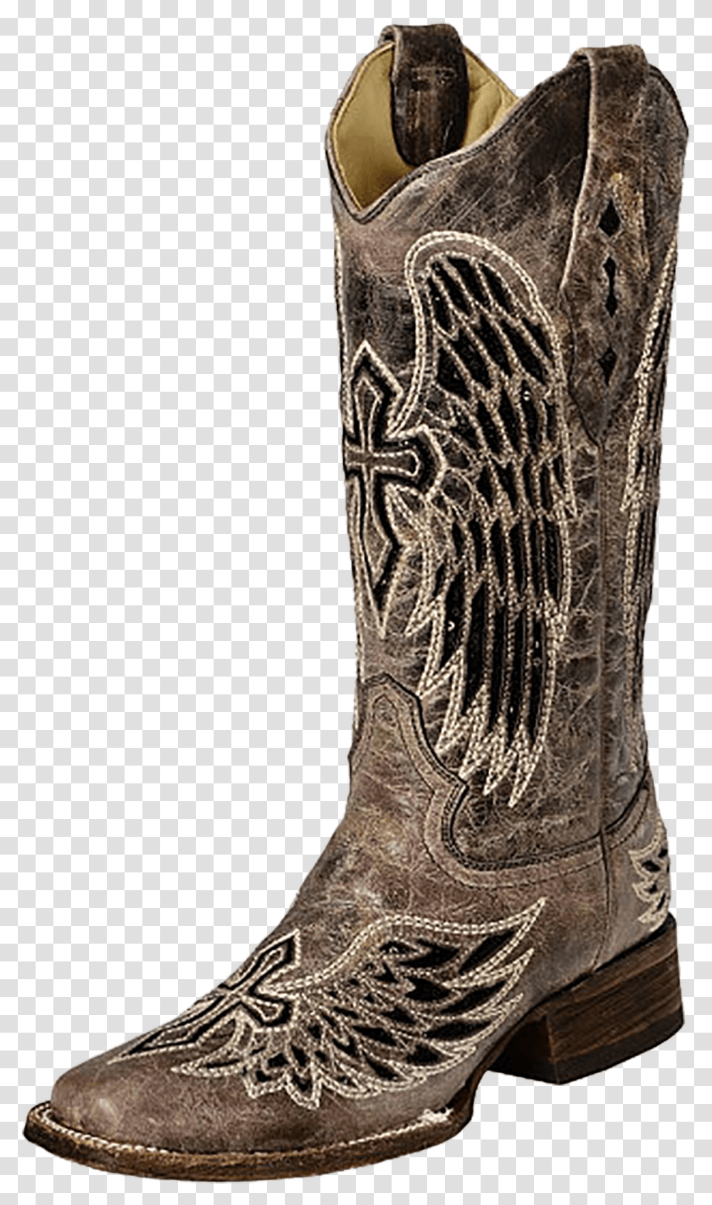 Corral Women's Wing Amp Cross Sequence Square Toe Boot Square Toe Boots With Cross, Apparel, Cowboy Boot, Footwear Transparent Png