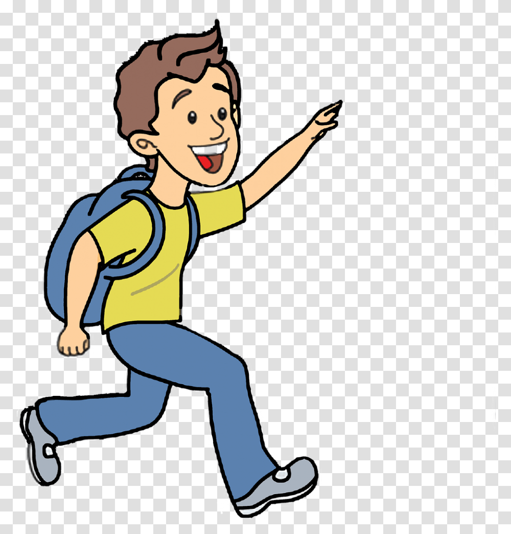 Corriendo Chico Vector Joven Ejecucin Running For The Bus Clipart, Person, Sport, Outdoors, Kicking Transparent Png