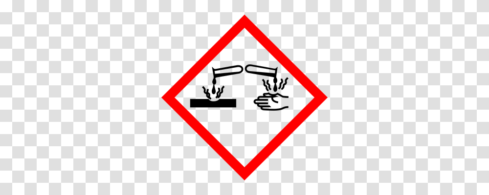 Corrosive Symbol, Road Sign, Triangle, Stopsign Transparent Png