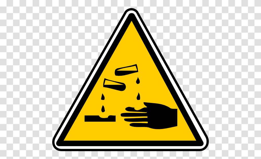 Corrosive Warning Acid Warning Sign, Symbol, Road Sign, Triangle Transparent Png