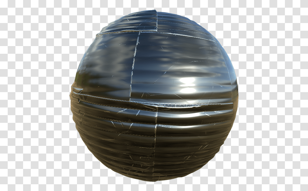Corrugated Metal Sheets With Cuts And Scratches Seamless Sphere, Helmet, Apparel, Crystal Transparent Png