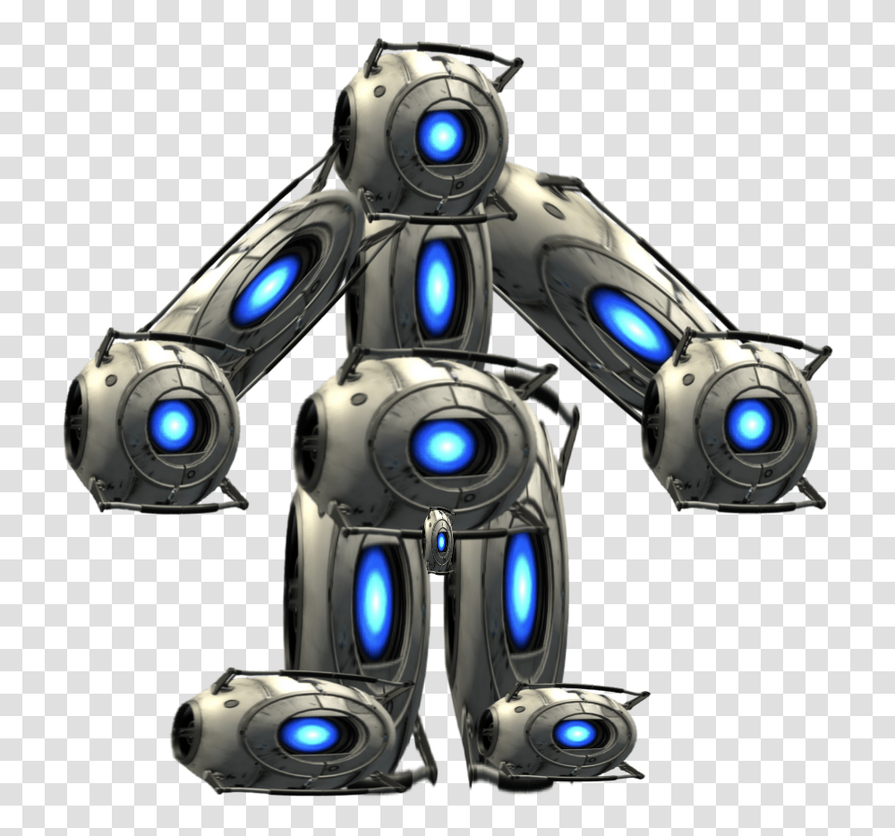 Corrupted Wheatley Portal, Toy, Robot Transparent Png